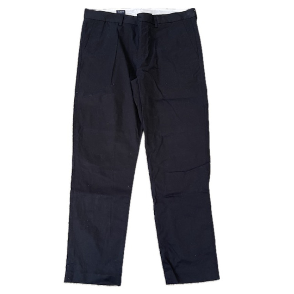 J Crew Bedford Navy Cotton Pants w35